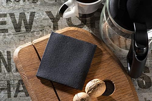 Cocktail Napkins, 100 Pack Disposable Luxury Linen Like Airlaid Beverage Napkins, Soft, Absorbent, Restaurant Bar Cocktail Napkins for Kitchen, Parties, Weddings,Dinners or Events (Black)