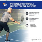 Cho-Pat Tennis Elbow Strap, Adjustable Forearm Support for Tennis Elbow, Overuse Syndromes, Muscle Strains, and Tendonitis, OSFM