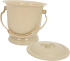 Potty Pee Bucket with Lid for Bedside Use Portable Chamber Pot for Women Men and Elderly Easy to Clean Urinal Bottle with Handle for Home Travel and