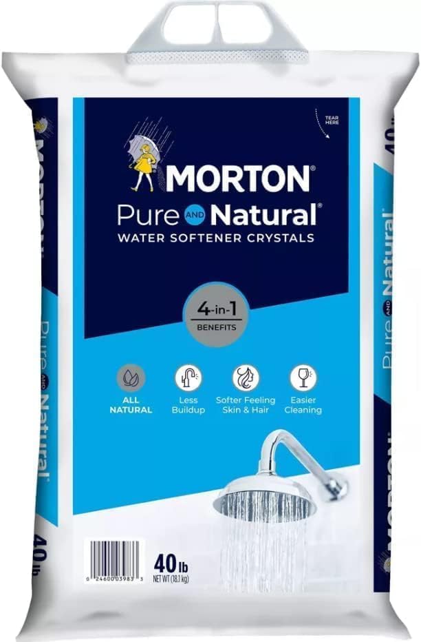 Salt-E Pure & Natural Water Softener Salt Crystals, 40 lb Bags, 6 Pack, All-Natural Mineral Remover for Hard Water, Compatible with All Major Softener Systems