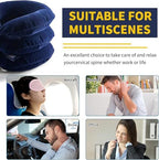 Neck Stretcher, Cervical Traction Device, Neck Traction Device, Cervical Neck Traction Device for Neck Pain Relief, Adjustable Inflatable Neck Brace, Neck Decompression Home Use (Blue)