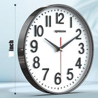 Wall Clock Wall Clocks Silent Non-Ticking Battery Operated Large Easy to Read with Stereoscopic Dial Ultra-Quiet Movement Quartz for Office Classroom School Home Kitchen
