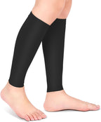 Compression Socks, 20-30mmHg Calf Compression Sleeves, Footless Compressed Socks for Varicose Veins, Shin Splints, Edema Recovery Maternity, Cycling Running Travel, Women & Men