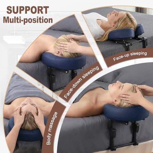 Massage Head Rest for Bed, Adjustable Massage Face Cradle, Home Mattress Top Massage Kit, Home Spa and Salon Table Attachment, Massage Pillow Face Down Perfect for Eye Surgery Recovery & Relaxation