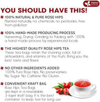 FreshDrinkUS, Premium 75 Rosehip Tea Bags, 100% Natural & Pure from Rose Hip Fruits. Loose Rosehip Herbal Tea. Made with Natural Material Tea Bags. No Sugar, No Caffeine, No Gluten, Vegan.