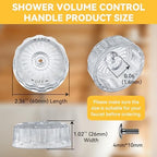Dreyoo 1 Set Compatible with MXT11 Temperature and Volume Handles Compatible with Mixet Tub and Shower Knob Replacement Shower Volume Control Handle Bathtub Temperature Control (Clear Acrylic)