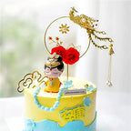 Traditional Chinese Queen Cake Topper, Princess Figurine Cake Topper, Birthday Baby shower Wedding Party Decorations Supplies