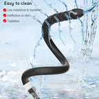 Silicone Enema 13 Holes Water Spray for Colon Cleansing Shower Douche Attachment Nozzle Feminine Care Rinse Reusable Enemas Flushing System(20in )