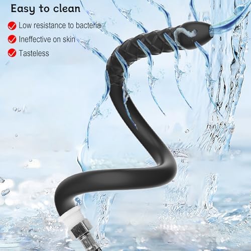Silicone Enema 13 Holes Water Spray for Colon Cleansing Shower Douche Attachment Nozzle Feminine Care Rinse Reusable Enemas Flushing System(20in )