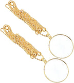Healeved 2pcs Magnifying Glass Necklace Elegant Vintage Pendant Magnifier Zinc Alloy with Optical Glass Lens for Reading Sewing and Nature Exploration