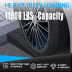 2 Pack 1.6'' Rise Rubber Curb Ramp, Heavy Duty, 11000 LBS Capacity, Threshold Ramps, Car Slope Ramp for Loading Dock Bike Vehicle Warehouse Sidewalk Wheelchair (1.6" H)