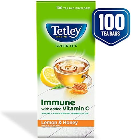 Tetley 1 Green Tea, Lemon And Honey, 100 Tea Bags