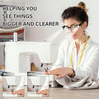 Magnifying Glasses with Light Reading Glasses Bright LED Readers with Lights Built in Glasses with Lights and Magnifier for Men Women Eyeglasses Lighted Magnifier Nighttime LED Reading Glasses+150