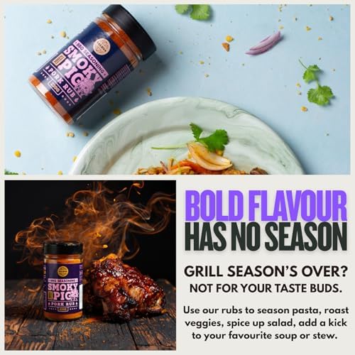 Smoky Pig BBQ Pork Rub - 100% Natural Seasoning - Perfect Blend Of Spices For Smoky BBQ And Grill Pork Dishes - Large Jar (220g)