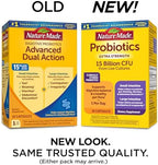 Nature Made Probiotics for Digestive Health Extra Strength 15 Billion CFU from Live Cultures, Probiotics for Women and Men, 30 Probiotic Capsules, 30 Day Supply