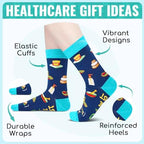HAPPYPOP Surgeon Gifts for Men Women - Chiropractor Pharmacy Technician Gifts Socks