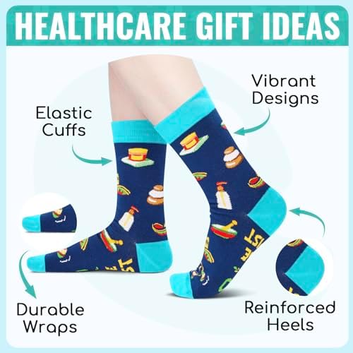 HAPPYPOP Surgeon Gifts for Men Women - Chiropractor Pharmacy Technician Gifts Socks