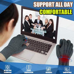 2 Pairs Arthritis Gloves, Compression Gloves for Women Men, Relieve Arthritis, Rheumatoid, Osteoarthritis, Carpal Tunnel Pain, Anti-Slip Fingerless Gloves for Hand Support (Pure Black+Purple,M)