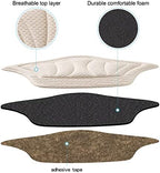Back of Heel Cushion Pads, Adhesive Heel Grips Inserts for Women Men, Reusable Heel Guards Liners for Loose Shoes, Too Big Boots, Improve Shoe Fit, 2pcs-Black+4pcs-Beige