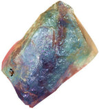 ZAPOOS Fluorite Stone, Rainbow Fluorite Rough Crystal, Natural Crystals, Healing Crystal Stone, Mineral Specimen Gemstone, Reiki Crystal for Cabbing, Tumbling, Polishing 1Pcs