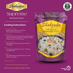 Shahzada Supreme Basmati Rice (02 Lbs.) – Extra Long Grain, Slender and Non-Sticky Grain for Ultimate Dining Experience, Non-GMO, Vegan, Gluten Free, Soy Free, No Cholesterol, Resealable Zip-Lock Bag – Extra Long Grain Basmati Rice 02 Pound Packing