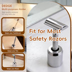 DEDGE Safety Razor Alloy Stand-Razor Holder Stand-Double Edge Safety Razor Stand-Shaver Holder For Bathroom Accessory-Opening dimension is 1.7cm/0.67"
