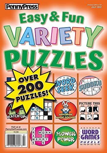 Family Variety Puzzles & Games for All Ages - 12 Pack Penny Press