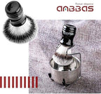 Anbbas Synthetic Badger Shaving Brush,3in1 Kit with Stainless Steel Shaving Stand and Bowl for Men Wet Close Shave