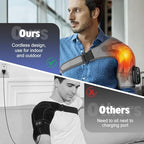 Cordless Shoulder Heating Pad with Massage, Heated Shoulder Wrap for Pain Relief, Heated Shoulder Brace Massager for Frozen Shoulder Deep Tissue