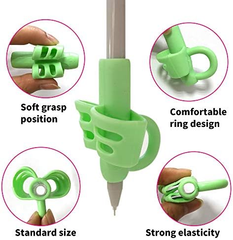KOABBIT - Pencil Grips/Holder for Kids Handwriting, Toddlers/Preschool 2-4 Year learning to Write, Writing aid Grip for Children's Training Pencils, 3 PACK