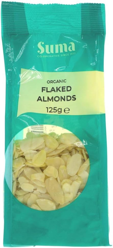 Suma Flaked Almonds 125 g (Pack of 6)