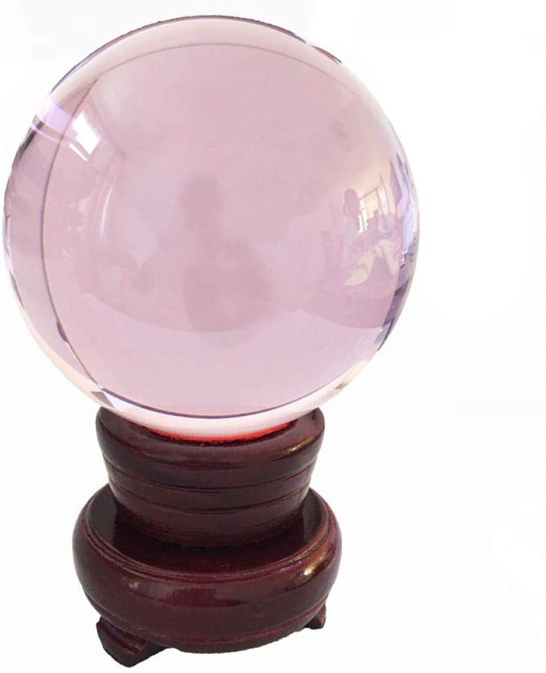 60mm Beautiful Home Decoration Glass Sphere Magic Pink Crystal Crystal Paperweight Ball-60mm_Pink