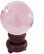 60mm Beautiful Home Decoration Glass Sphere Magic Pink Crystal Crystal Paperweight Ball-60mm_Pink