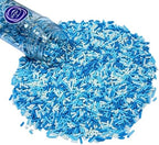Gevog Edible Blue and White Jimmies Sugar Sprinkles for Cake Decorating Wedding Baking Cupcake Cookie Ice Cream Decoration Supplies 78g/2.75oz
