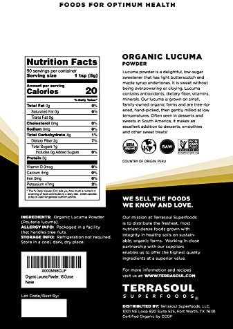 Terrasoul Superfoods Organic Lucuma Powder, 2 Lbs (2 Pack)