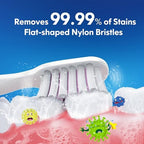 Dada-Tech Replacement Heads for Kids Electric Toothbrush DT-KE6 and DT-KE7 - Pack of 4 (White)