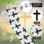 Geiserailie 12 Pack Christian Athletic Tapes 2 Inch x 5 Yards Self Adhesive Bandages Sports Wraps Breathable Elastic Wrap Non Woven Bandage for Wrist, Ankle, Baseball Football(White)