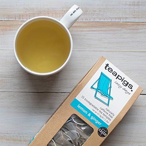 Teapigs Lemon & Ginger Herbal Loose Tea Made With Whole Tea Leaves, Natural Ingredients, Non-GMO, Caffeine-Free, Warming Blend – 1 Pack of 200g Loose Tea