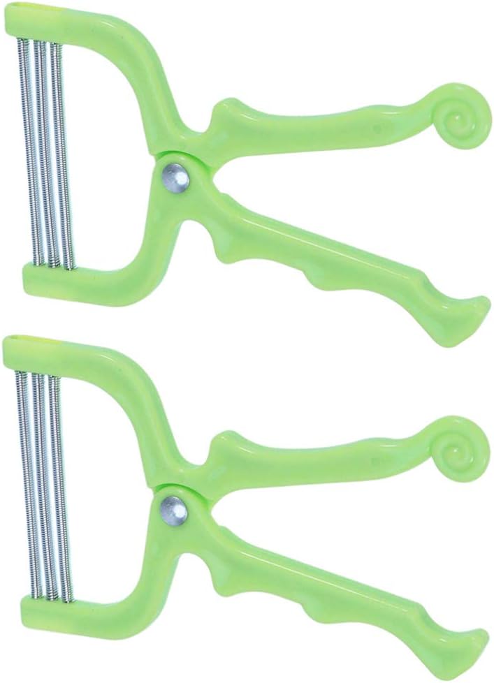 Healifty Spring Epilator Facial Hair Remover Spring Upper Lip Chin Cheeks Neck Stainless Steel Hair Threader 2pcs Set for Chin Cheeks Upper Lip and Neck Green