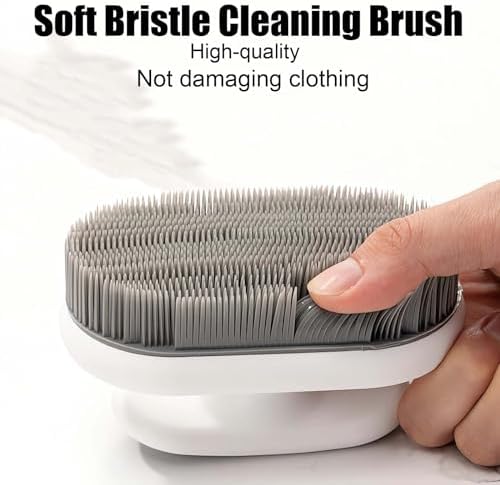 2Pcs Soft Bristle Cleaning Brush Silicone Laundry Stain Brushes Small Household Washing Brush Scrub Brushes for Cleaning Laundry Brush for Stains on Clothes Hats Underwear, Comfort Grip