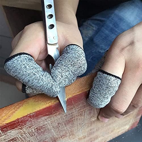 JADE KIT 20 PCS Finger Cots Cut Resistant Protector, Finger Covers for Cuts, Gloves Life Extender, Cut Resistant Finger Protectors for Kitchen, Work, Sculpture, Anti-Slip, Reusable