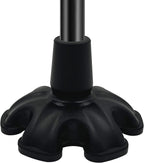 XSL Cane Tips - 3/4 Inch Replacement - Heavy Duty Rubbers Self Standing 6 Support Feets Base Replacement Walking Canes, Walking Sticks, Folding Canes - 6 Prong Rubber Cane Foot Pad (Black)