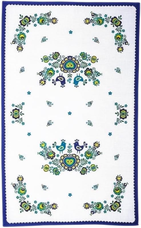 Folklore Dish Towel, Blue