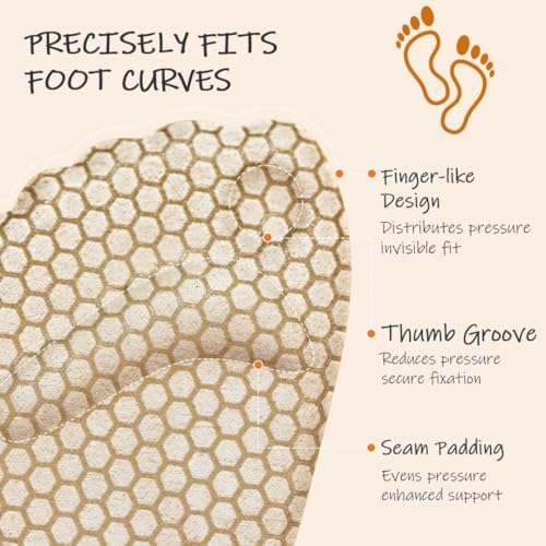 Ball of Foot Cushions for Women(2 Pairs Foot Pads), High Heel Inserts, Metatarsal Pads Women, Pain Relief and Comfort，Anti Slip, Invisible
