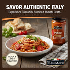 Tuscanini Sun-Dried Tomato Pesto, 6.7 oz (2 Pack) | Italian Gourmet Pesto with Cashews & Sunflower Oil | Dairy-Free | Kosher | Nothing Artificial | Bold & Rustic Flavor