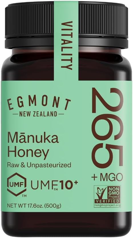 Egmont Honey Manuka Honey MGO 265+ UMF 10+ 500g | NON-GMO, Kosher, Recycled plastic jar, Traceable 100% Pure & Raw Authentic New Zealand Honey