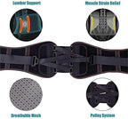 King of Kings Lower Back Brace Pain Relief with Pulley System - Lumbar Support Belt for Women and Men - Adjustable Waist Straps for Sciatica, Spinal Stenosis, Scoliosis or Herniated Disc - Large