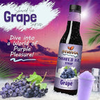 Syruvia Snow Cone Syrup 12.7oz - Grape Syrup For Shaved Ice, Snow Cones, Slushies, Italian Soda, Popsicles. Kosher, Dairy-Free.
