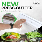 IDL Packaging WP-180D 18" WrapMaster Dispenser for Food Film Rolls, White – Professional Dispenser with Cutter for Home or Commercial Kitchen – Hidden Blade, Smooth and Safe Cutting