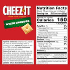 Cheez-It Cheese Crackers, Baked Snack Crackers, Lunch Snacks, White Cheddar, 12.4oz Box (1 Box)
